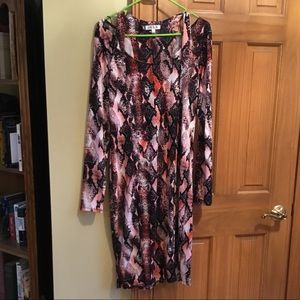 Sexy , animal print cold shoulder dress